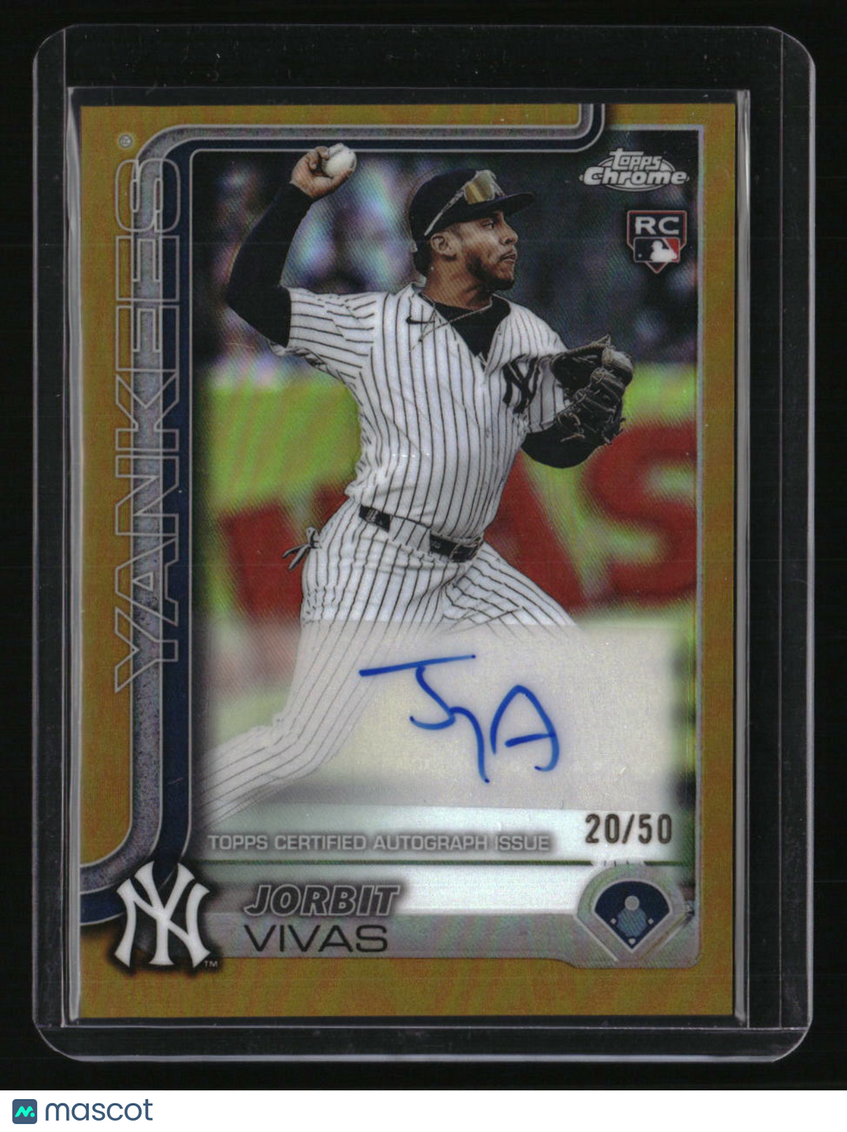 2025 Topps Chrome Update Jorbit Vivas Chrome Update Autographs Gold #/50