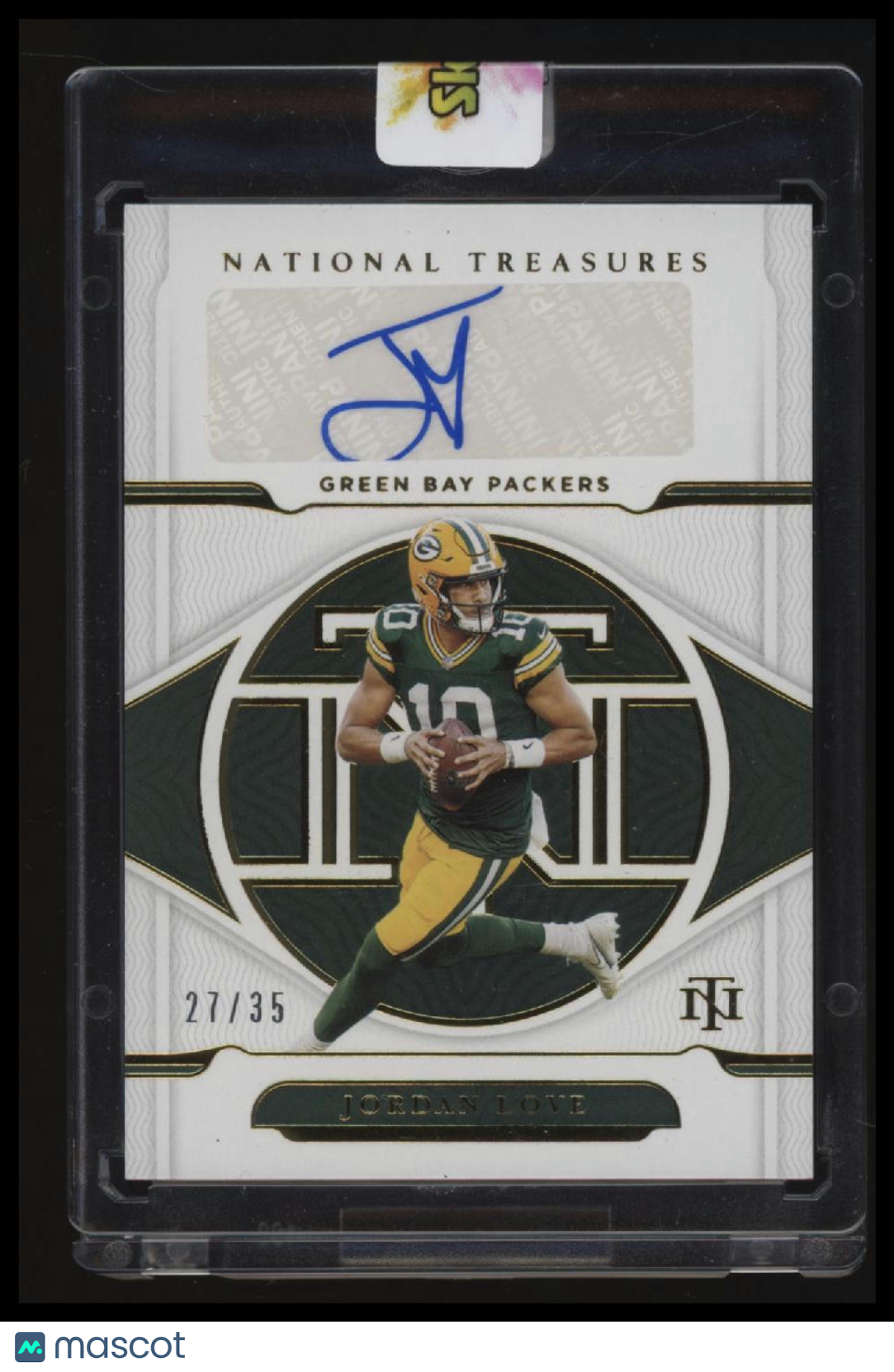 2021 Panini National Treasures Jordan Love Signatures Gold #/35