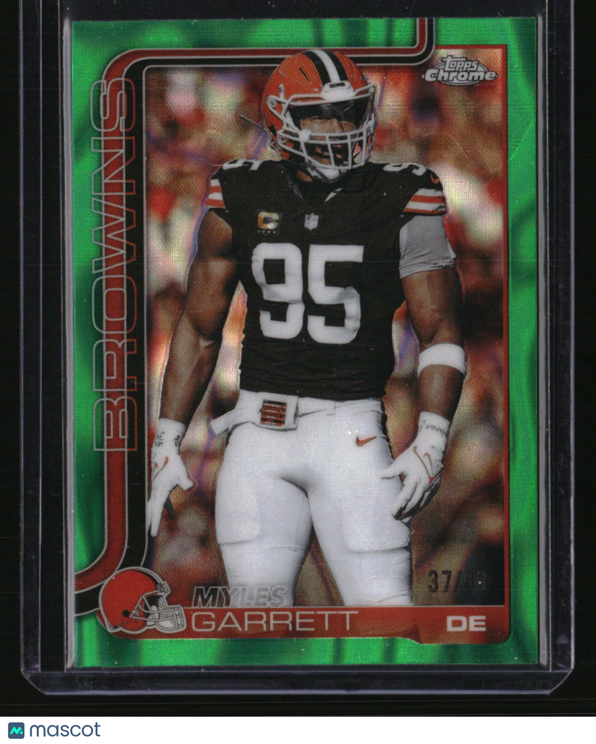 2025 Topps Chrome Myles Garrett Green Lava Refractor #/99