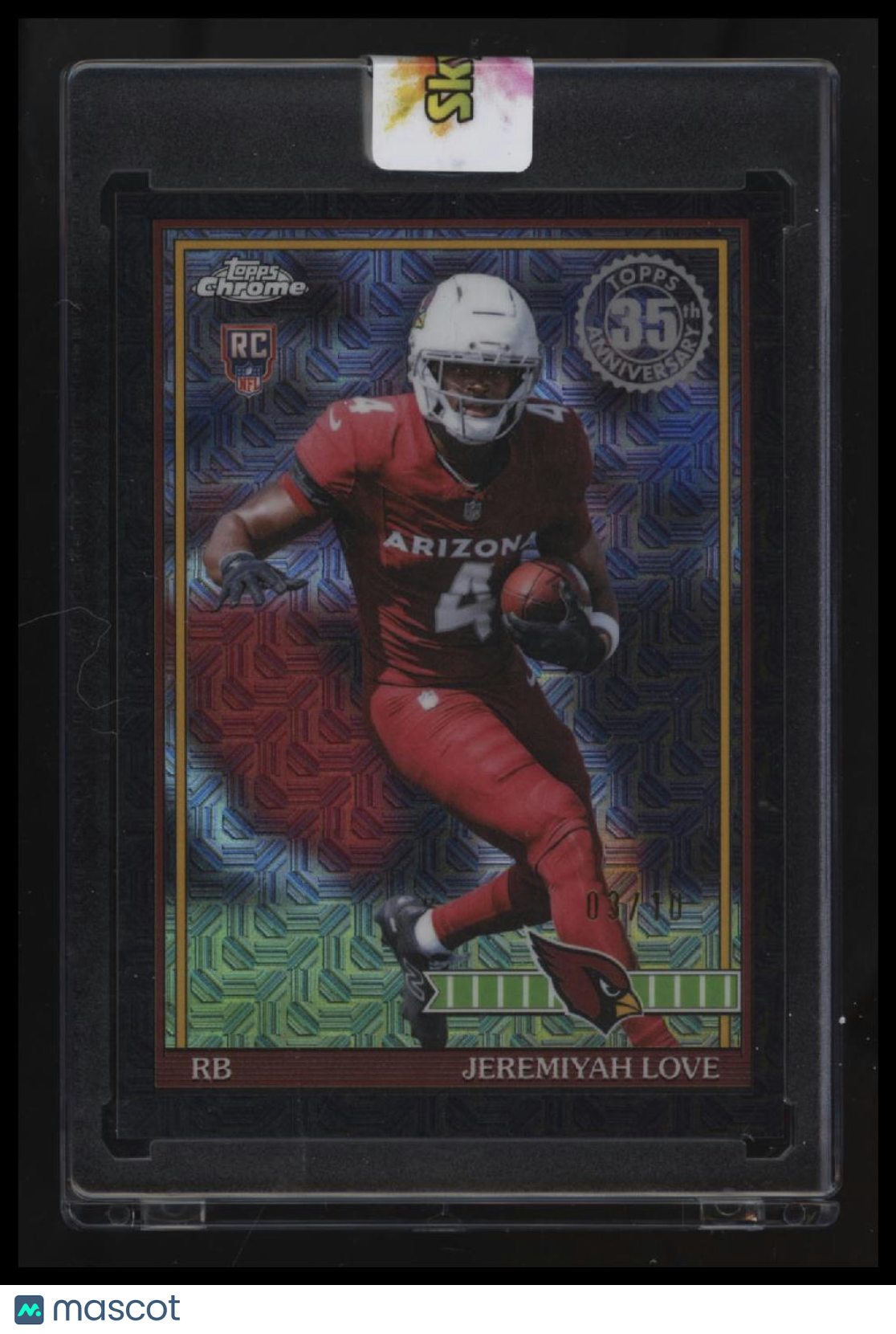 2026 Topps Flagship Jeremiyah Love 35th Anniversary Rookie Chrome Mojo Black /10