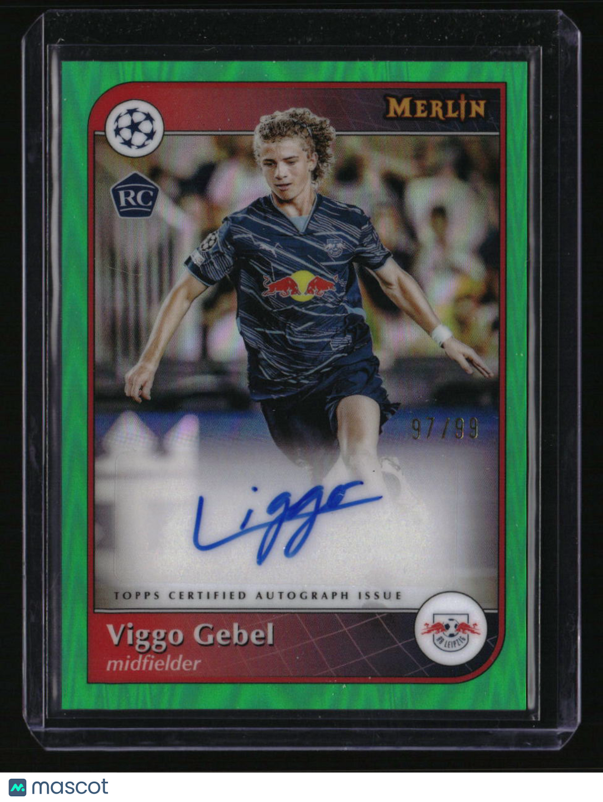 2024-25 Merlin UEFA Club Competitions Viggo Gebel Base Autographs Green #/99
