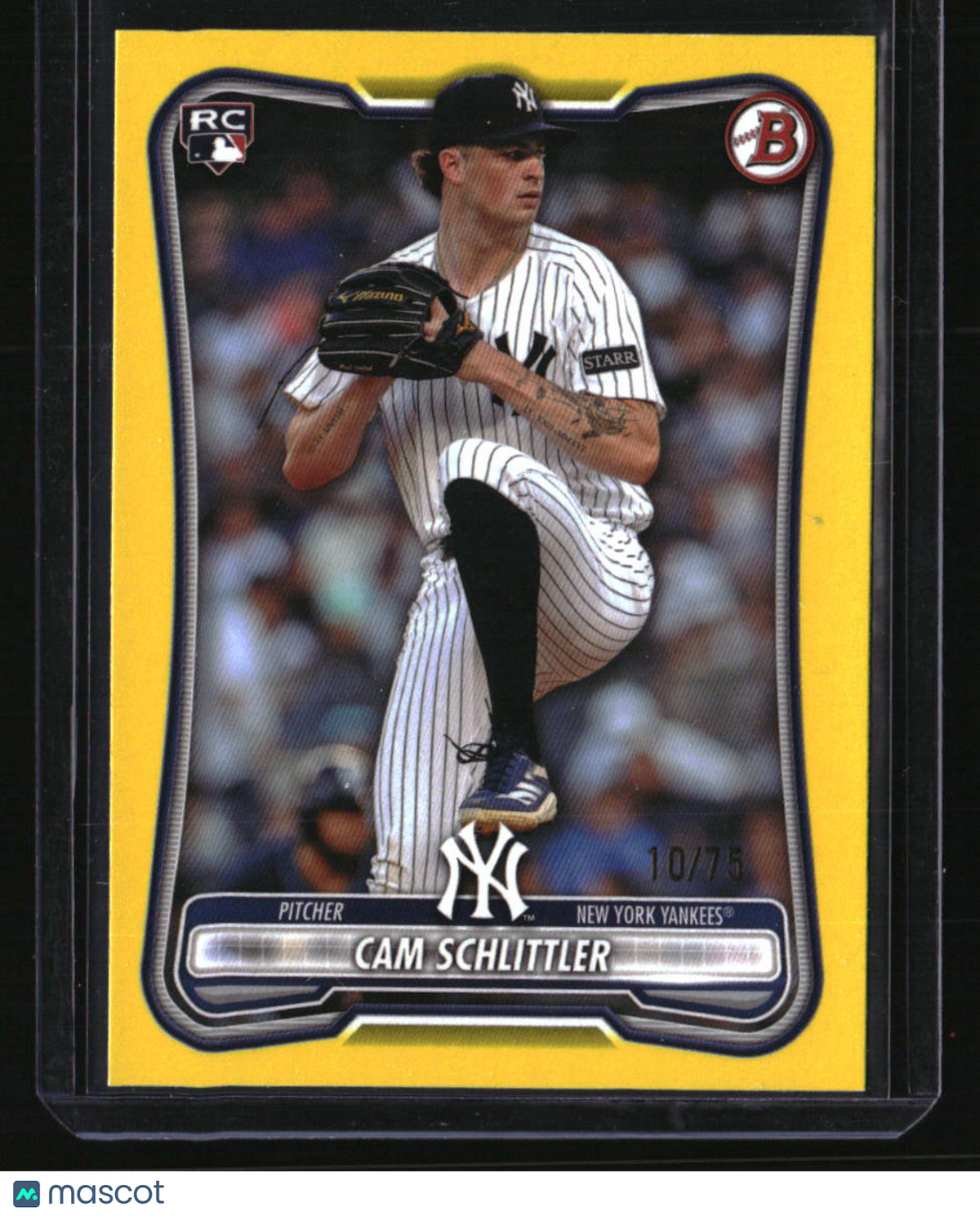 2026 Bowman Cam Schlittler Yellow #/75