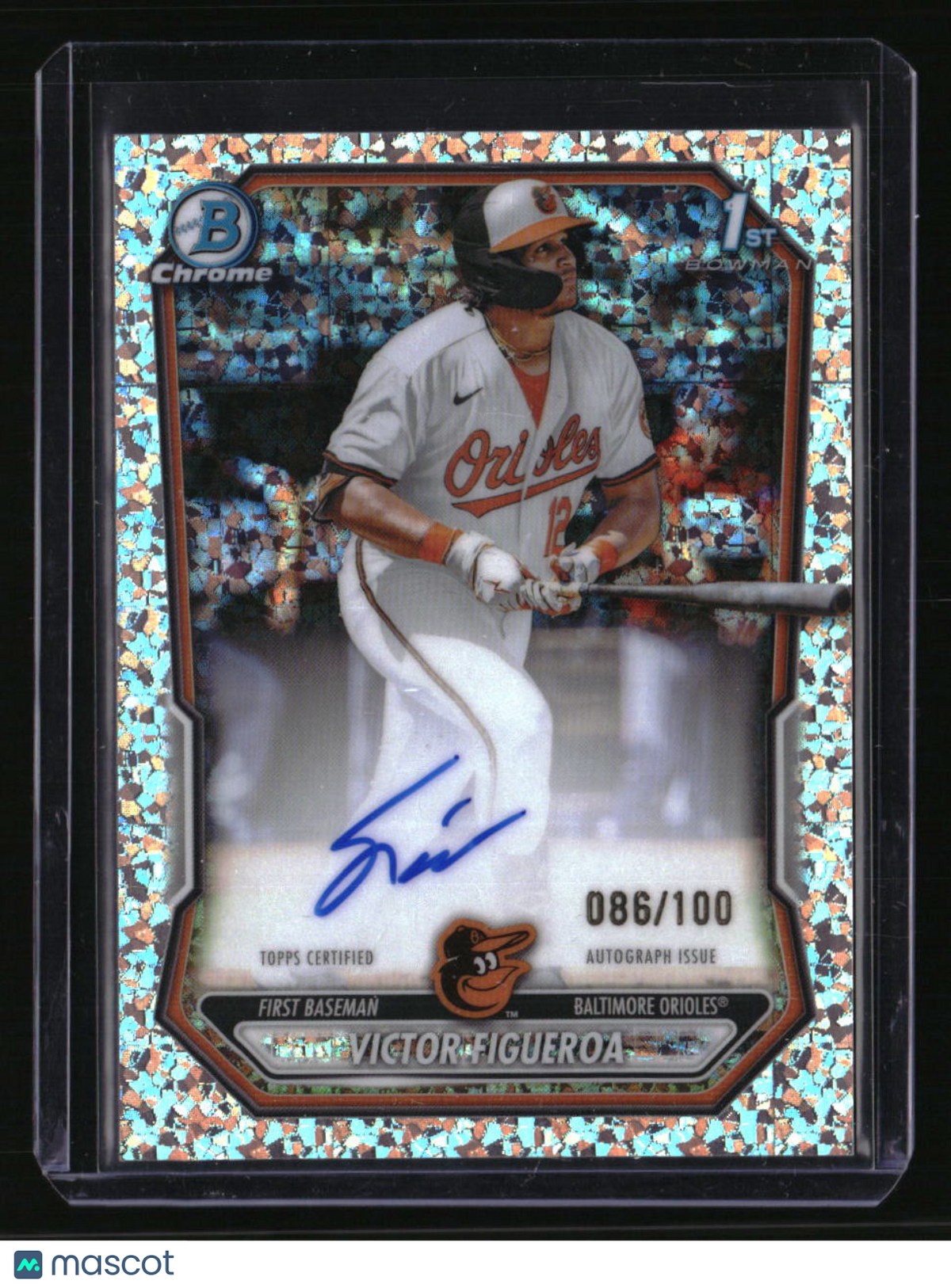 2026 Bowman Victor Figueroa Chrome Prospect Autographs Mini Diamond #/100