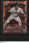 2025 Bowman Chrome Sapphire Jakob Christian Prospects Orange Sapphire #/25