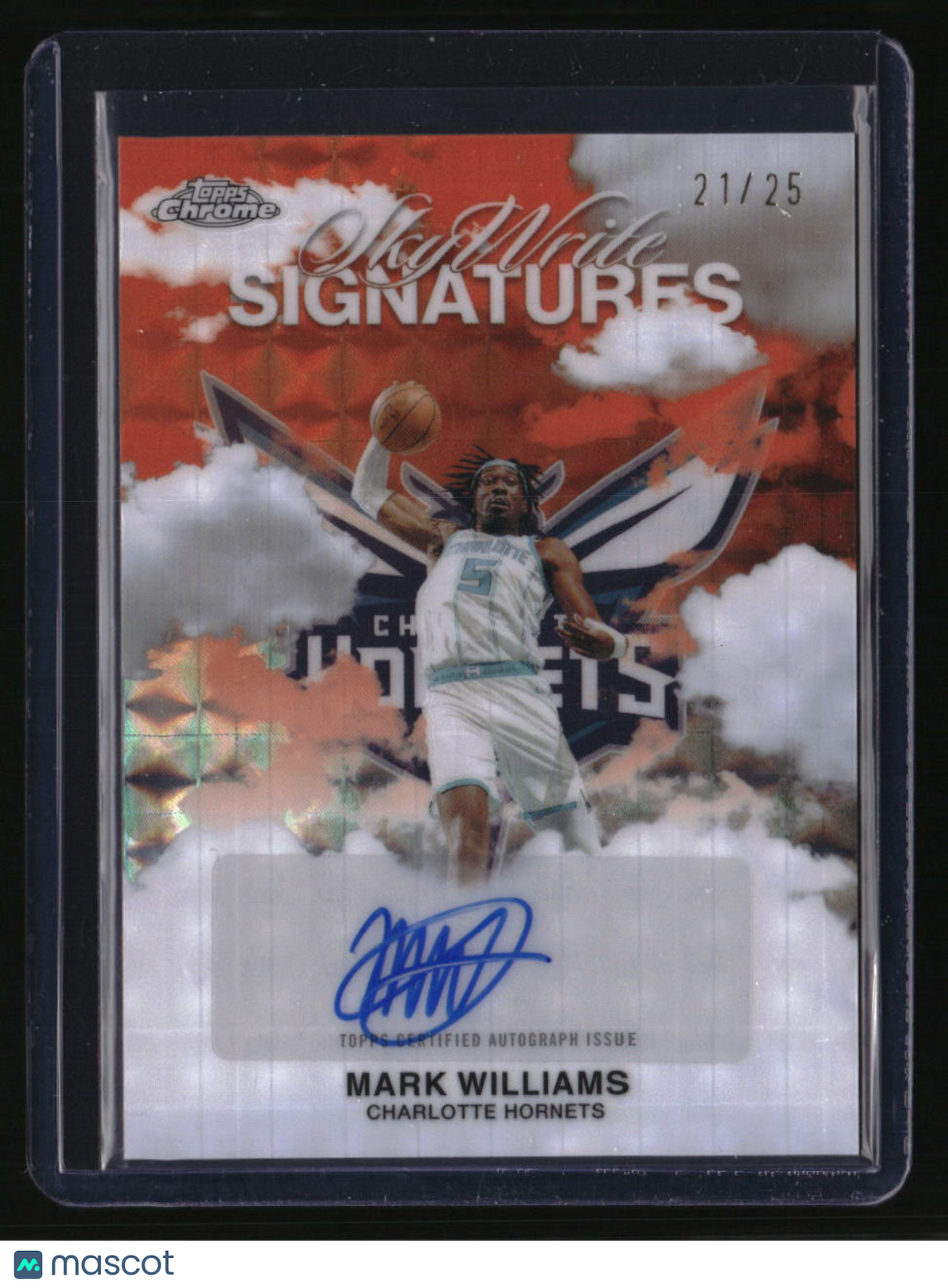 2025-26 Topps Chrome Sapphire Mark Williams Sky-Write Signatures Orange #/25