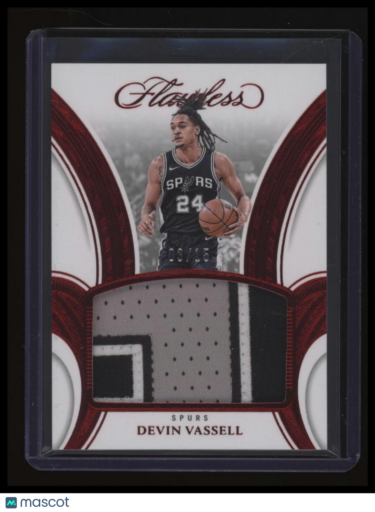 2024-25 Panini Flawless Devin Vassell Patches Ruby #/15