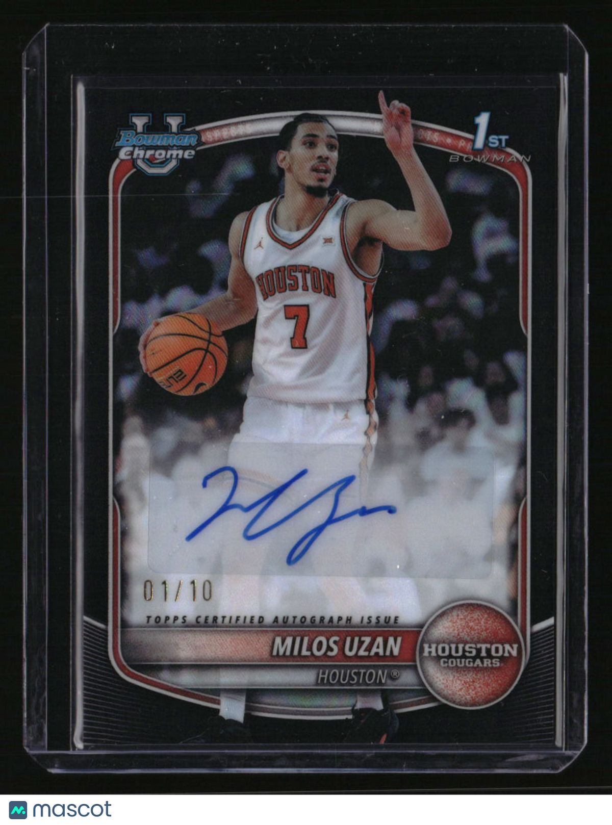 2025-26 Bowman Milos Uzan Chrome Prospect Autographs Black Refractor #/10