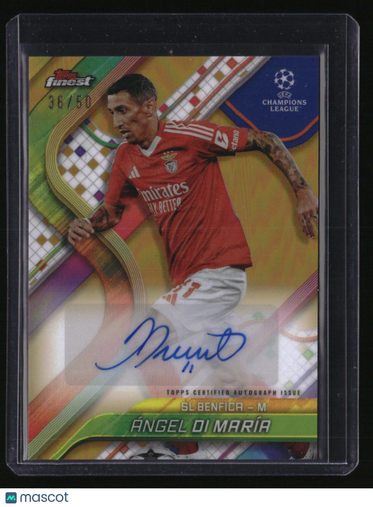 2024-25 Finest UEFA Club Competitions Ángel Di María Base Auto Gold #/50