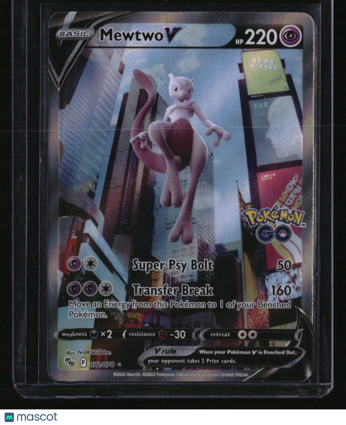 Pokemon GO Mewtwo V (Alternate Full Art)