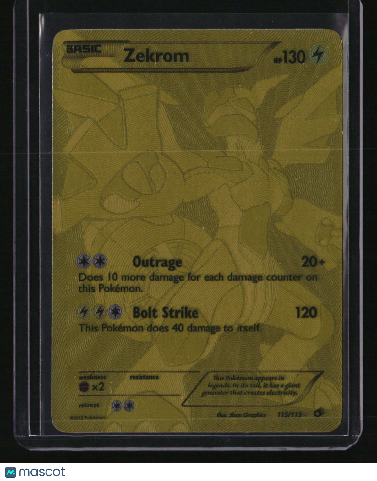 Legendary Treasures Zekrom (115 Full Art Secret Rare)