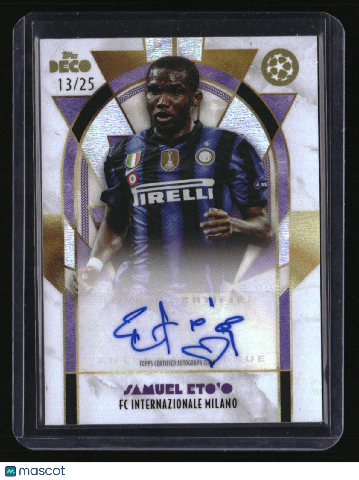 2024-25 Topps Deco UEFA Champions League Samuel Eto'o Legends Auto #/25