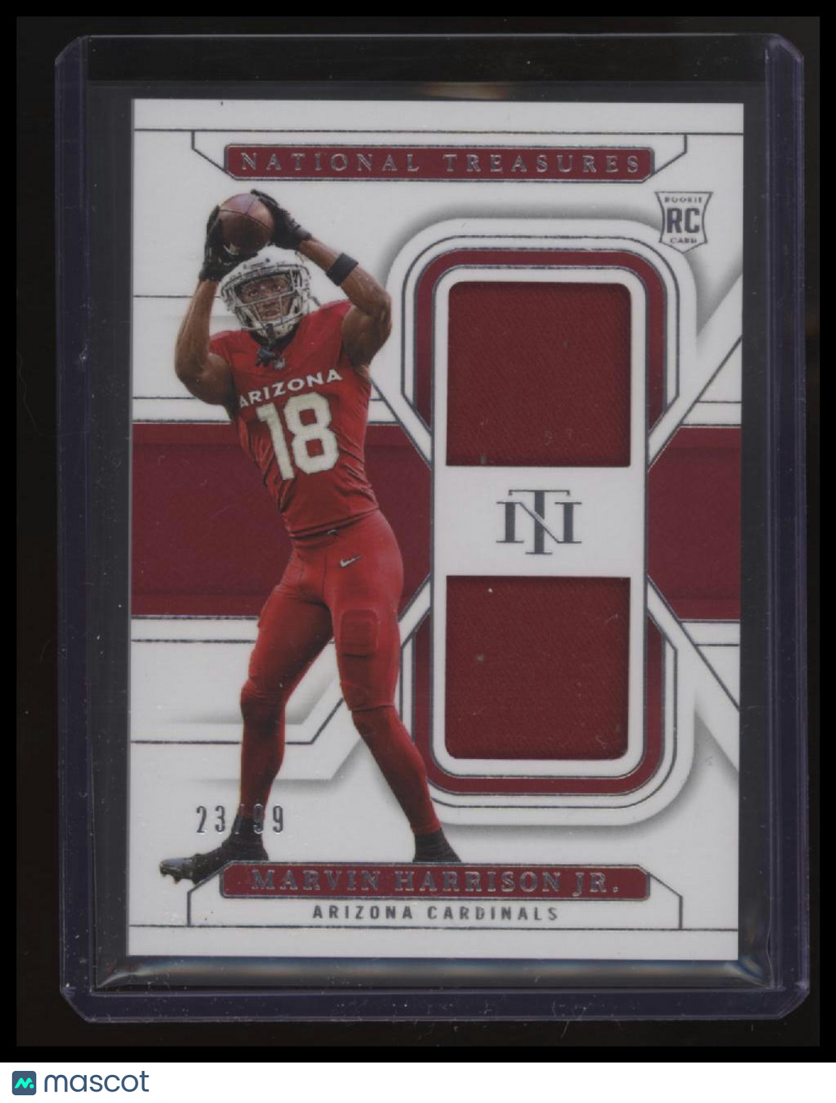 2024 Panini National Treasures Marvin Harrison Jr. Rookie Dual Materials #/99