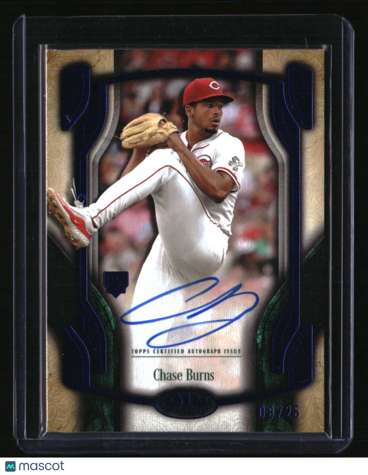 2026 Topps Tier One Chase Burns Break Out Autographs Blue #/25