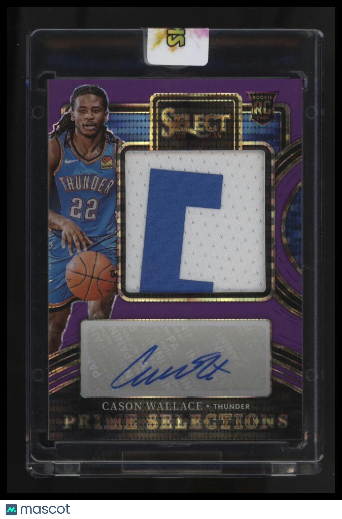 2023-24 Panini Cason Wallace Prime Selections Sigs Purple Pulsar FOTL #/15