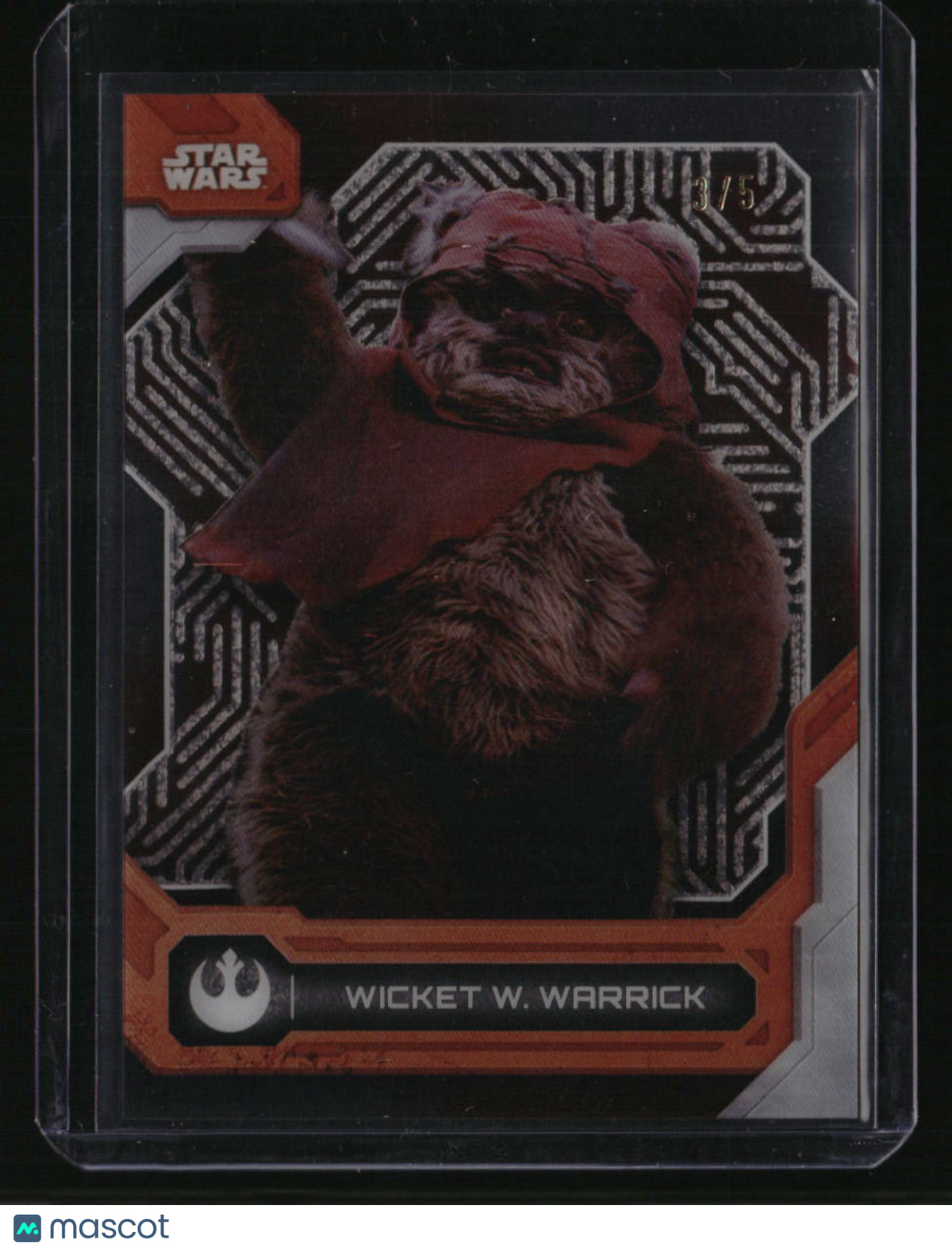 2024 Topps High Tek Star Wars Wicket W. Warrick Hyperspace Red Diffractor