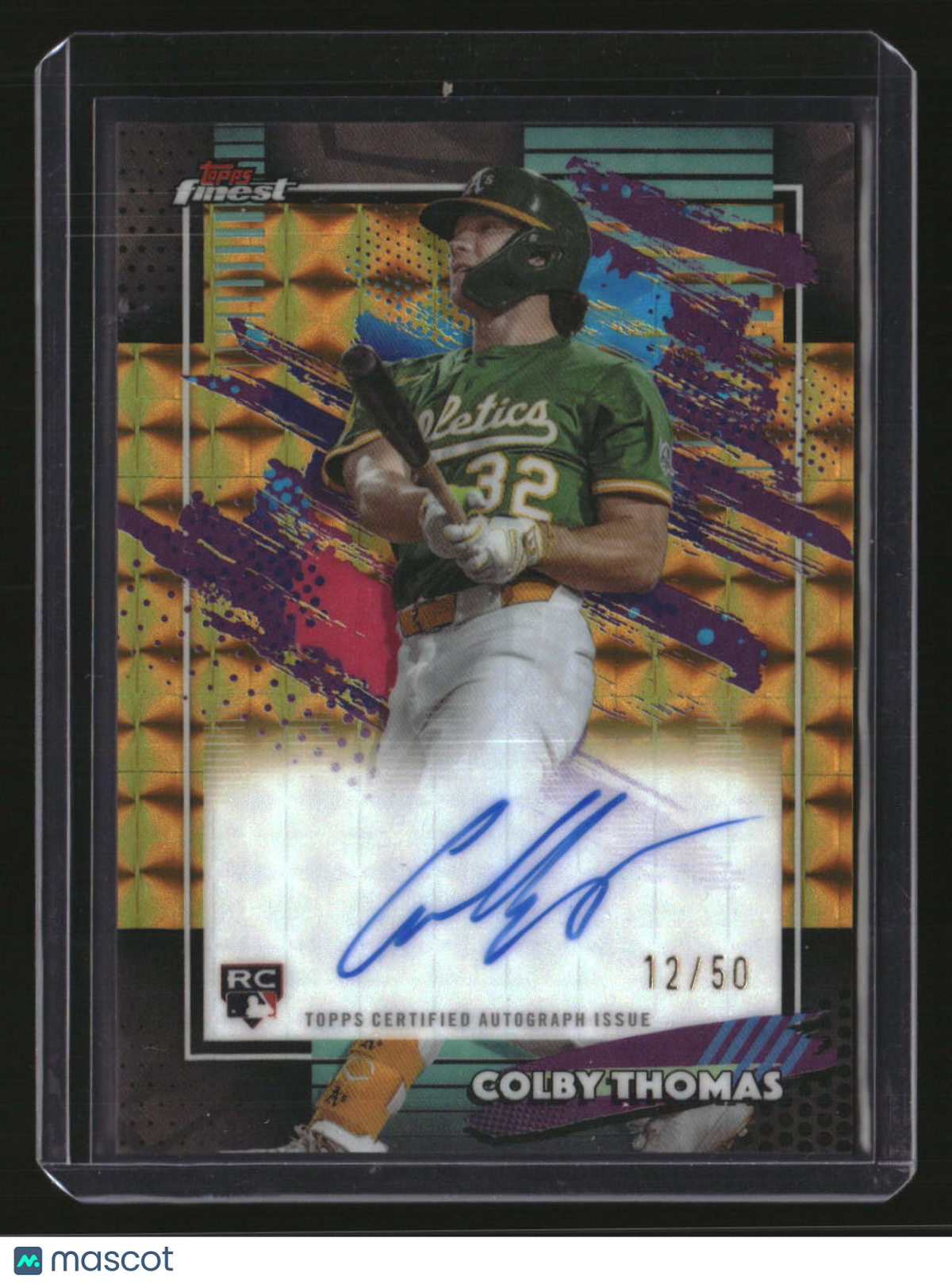 2026 Finest Colby Thomas Finest Autographs Gold Geometric Refractors #/50