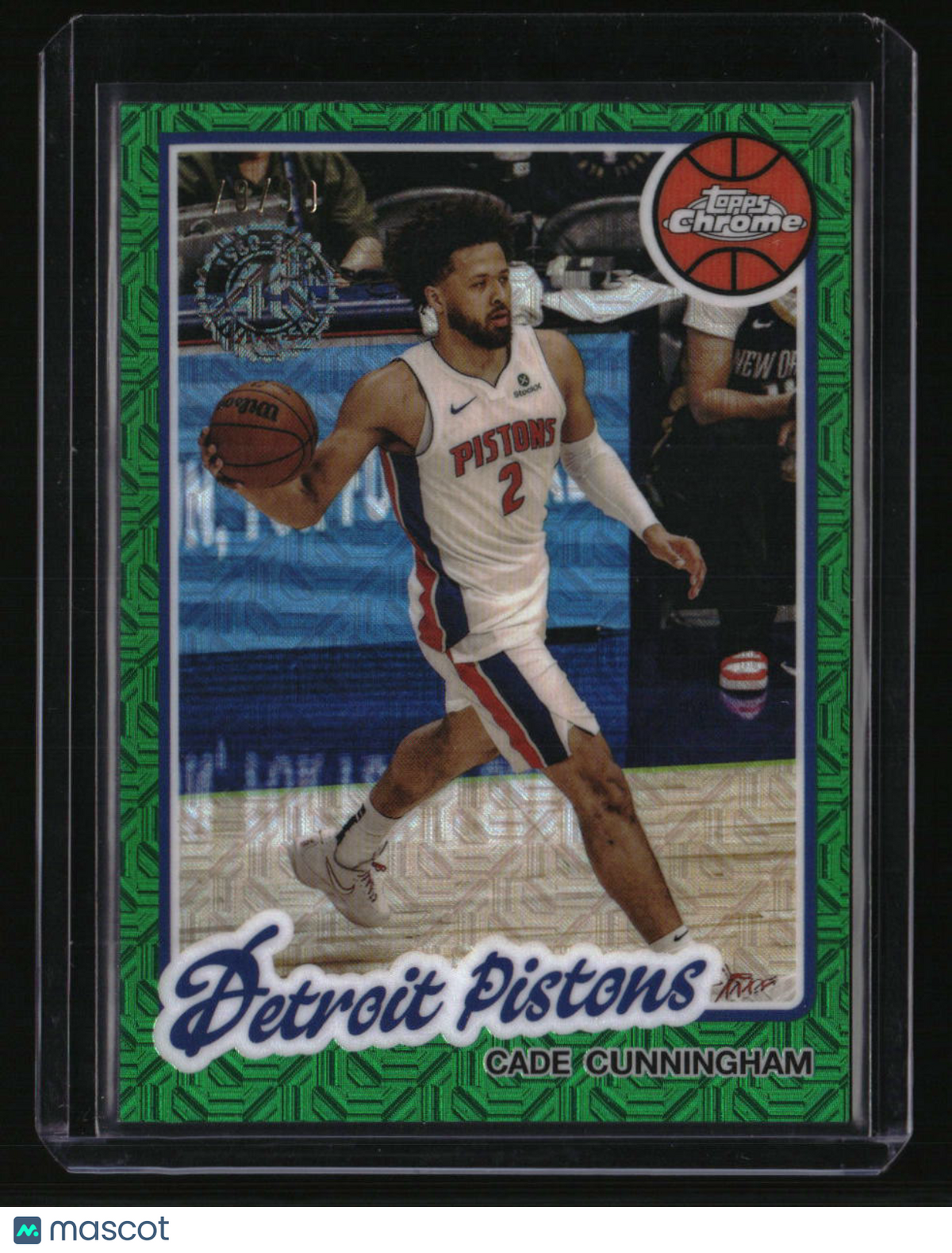 2025-26 Topps Cade Cunningham 1980-81 Topps Chrome Basketball Green Mojo #/99