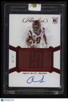 2021 Panini Flawless Collegiate Amon-Ra St. Brown Patch Auto Ruby #/20