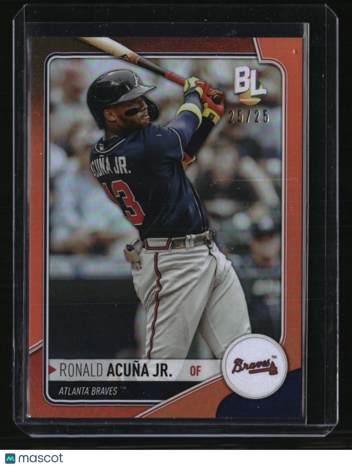 2023 Topps Big League Wrapper Redemption Ronald Acuna Jr. Orange Foil #/25