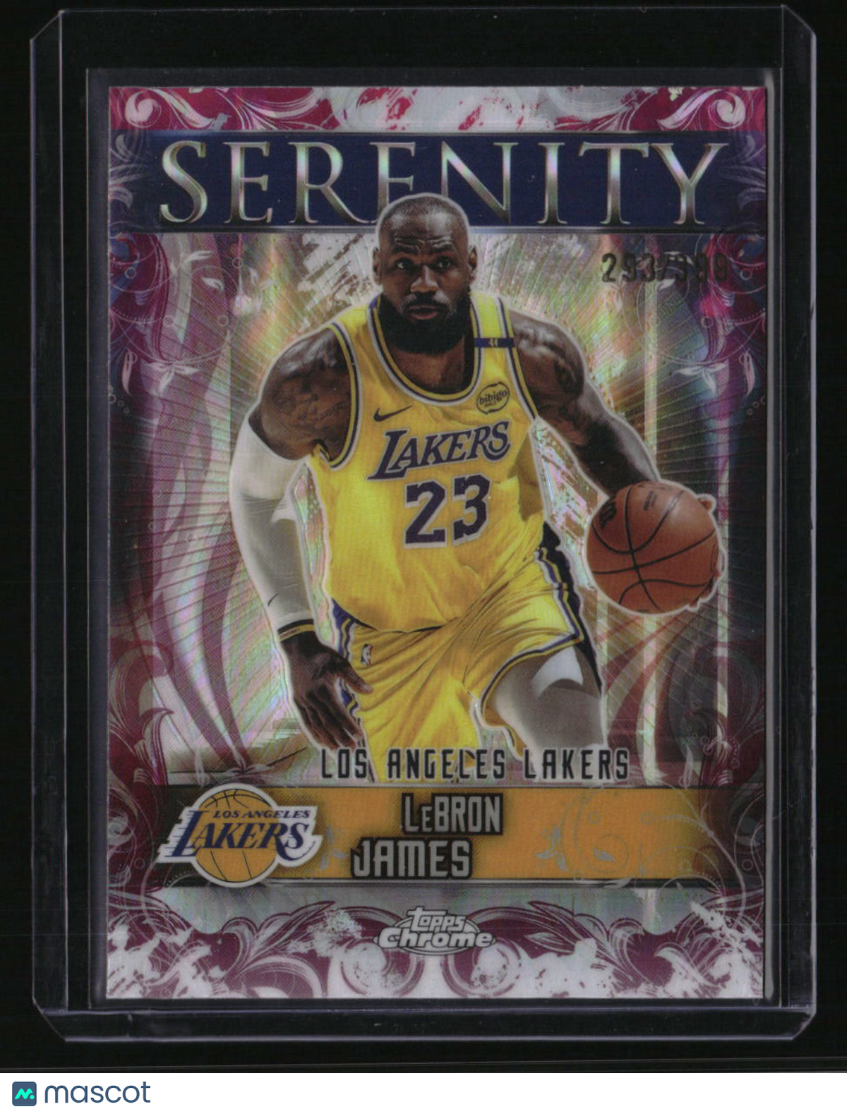 2025-26 Topps Chrome LeBron James Serenity Magenta Refractor #/399