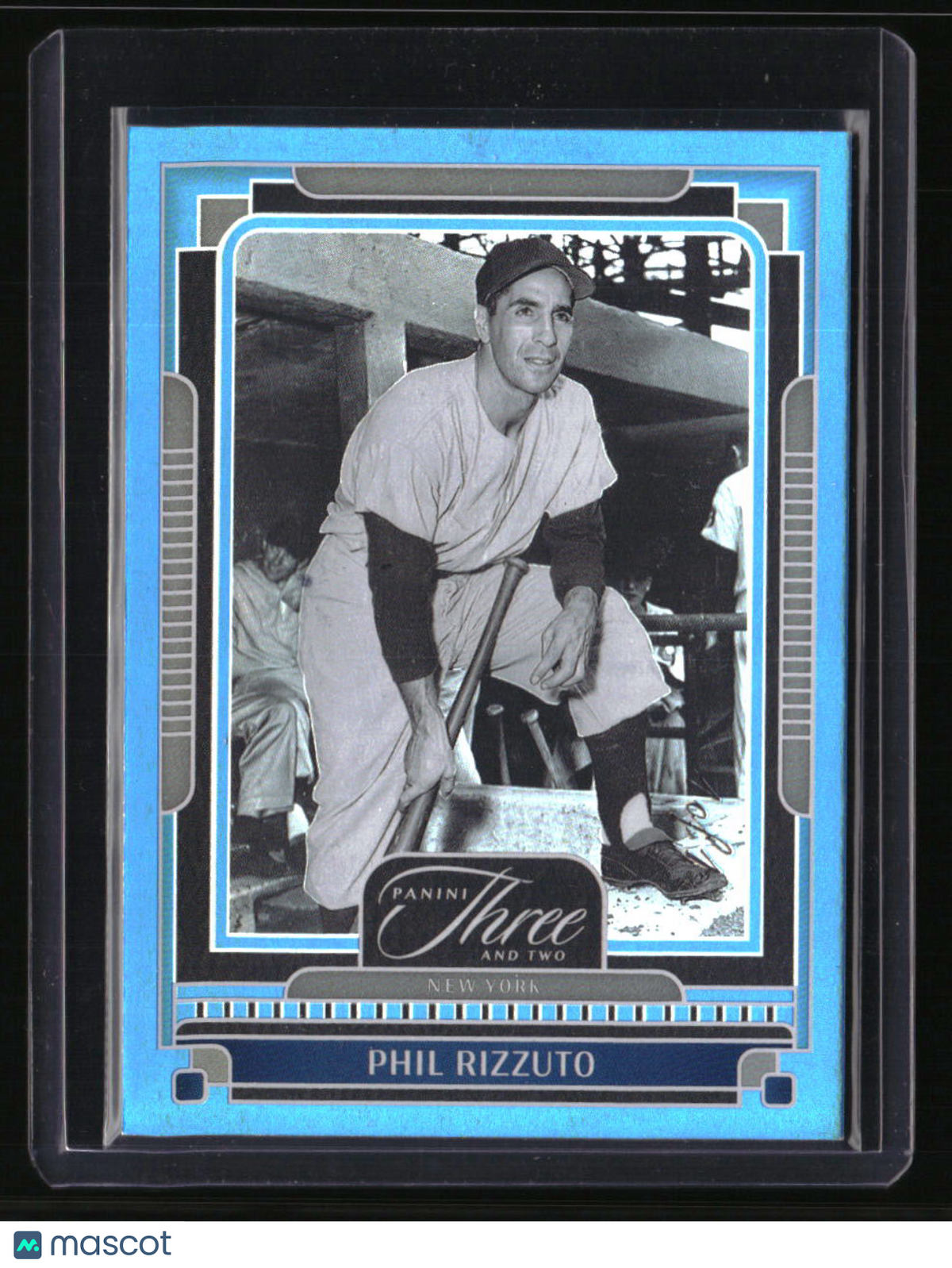 2025 Panini Three and Two Phil Rizzuto Holo Platinum Blue 1/1