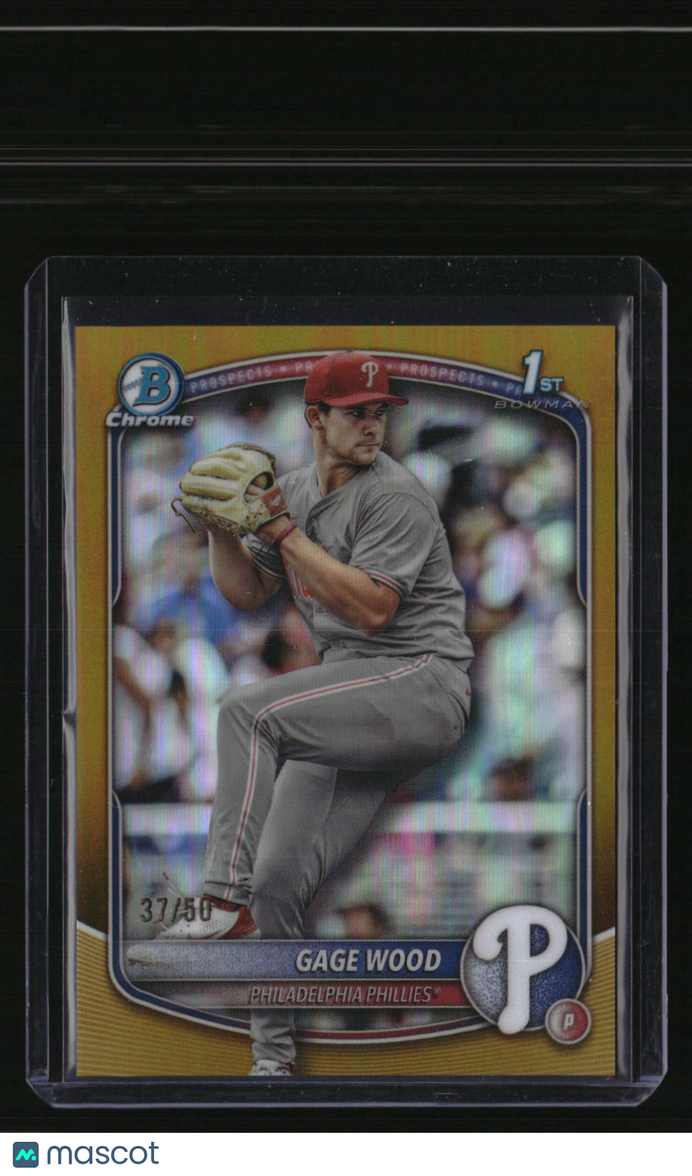 2025 Bowman Draft Gage Wood Chrome Gold Refractor #/50