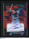 2026 Finest Thomas Saggese Finest Autographs Red Geometric Bookend 5/5