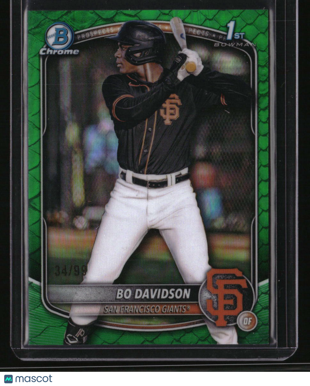 2025 Bowman Chrome Bo Davidson Prospects Reptilian Green #/99