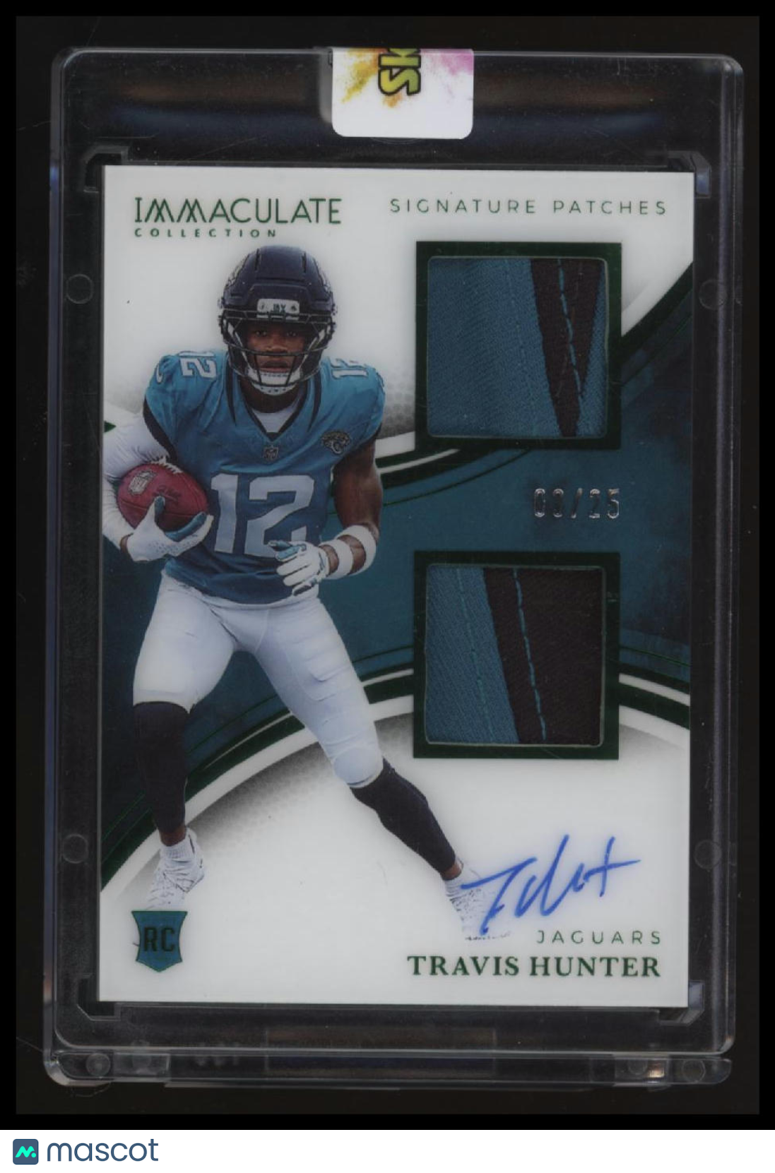 2025 Panini Immaculate Signature Patches Rookie Emerald Travis Hunter #/25