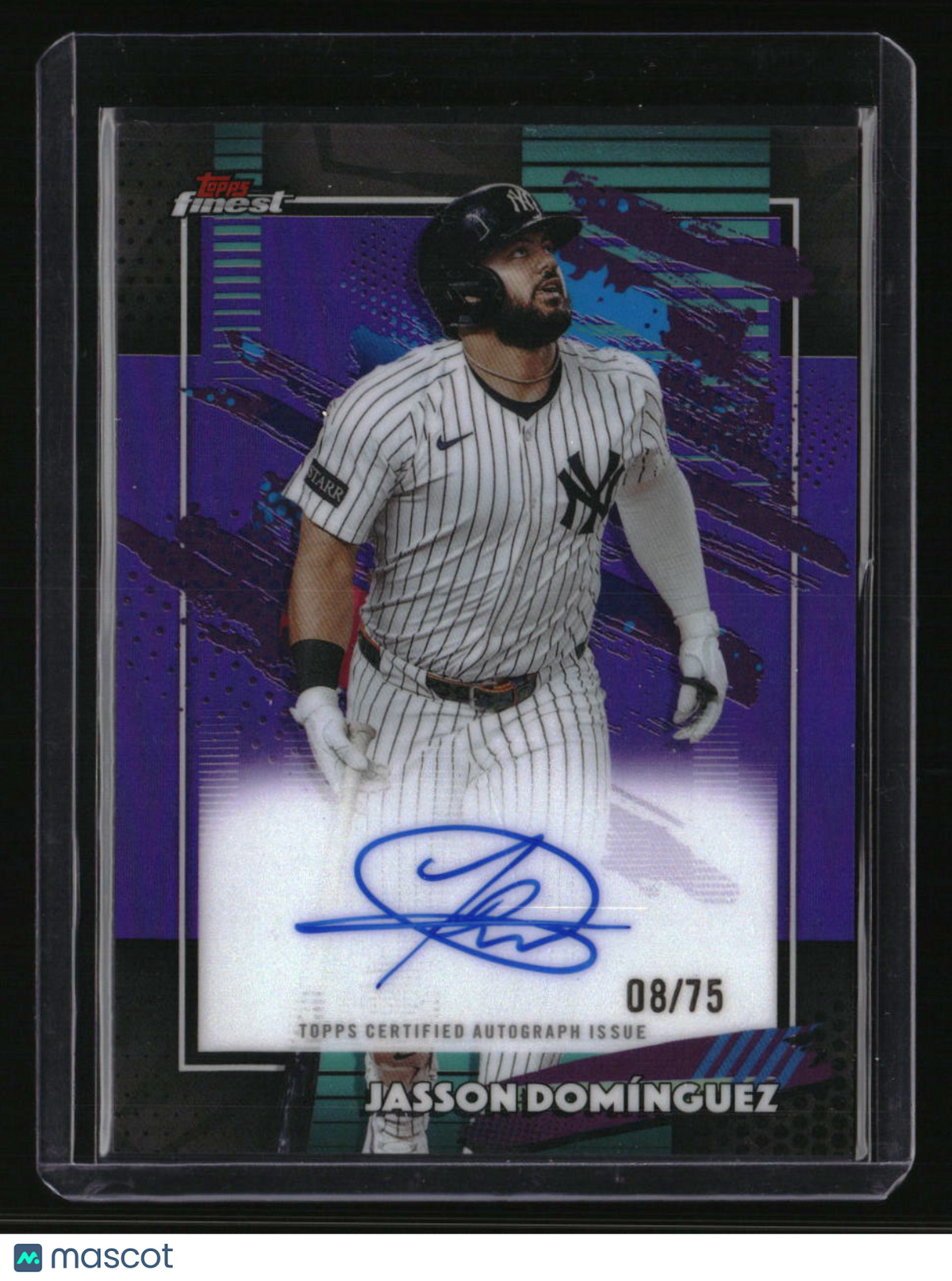 2026 Finest Jasson Domínguez Finest Autographs Purple Refractors #/75