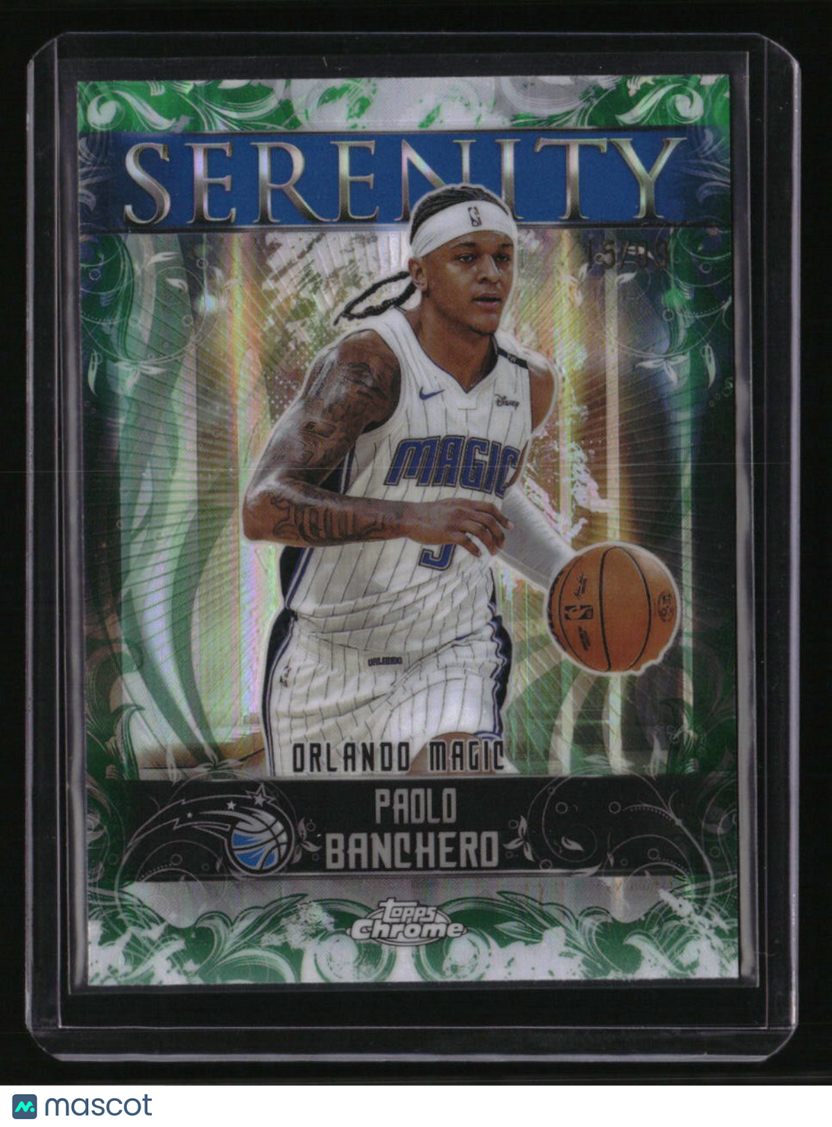 2025-26 Topps Chrome Paolo Banchero Serenity Green Refractor #/99