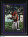 2024 Topps Chrome Bo Nix Purple Speckle Refractor #/275