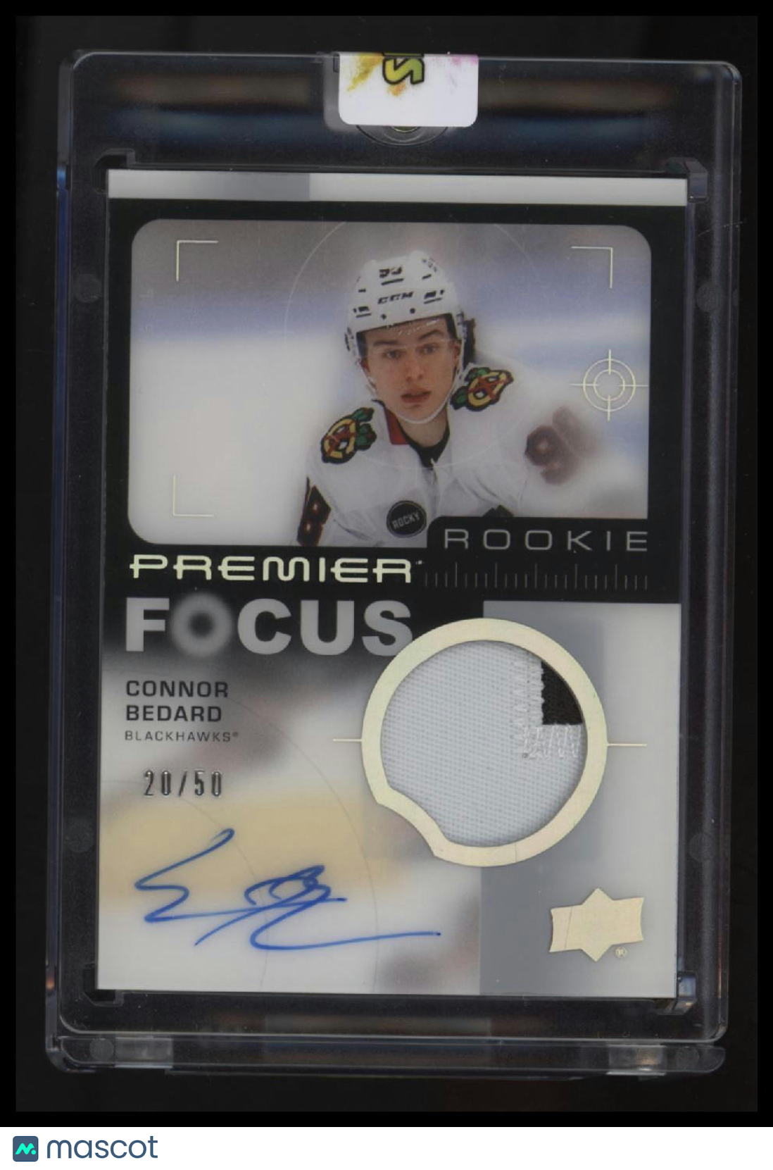 2023-24 Upper Deck Premier Connor Bedard Premier Focus Auto Patch Rookies #/50