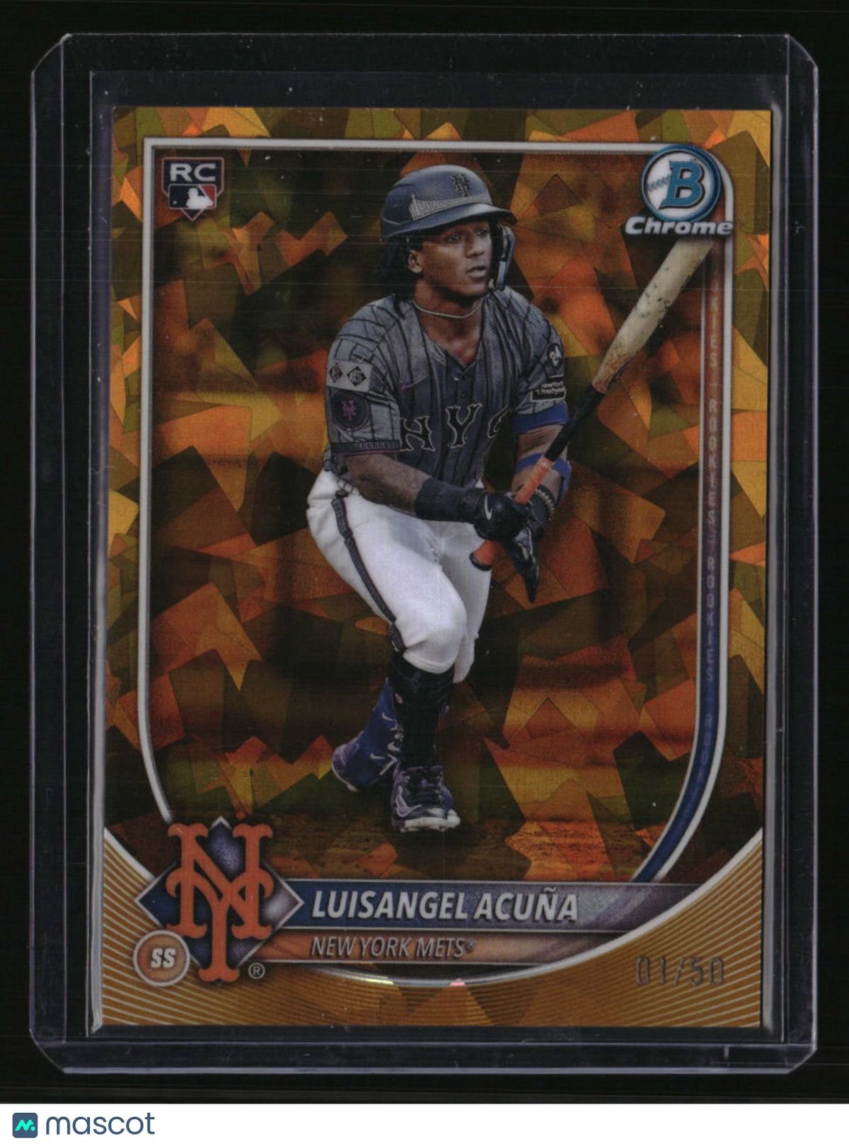 2025 Bowman Chrome Sapphire Edition Luisangel Acuña Gold First On Print 1/50
