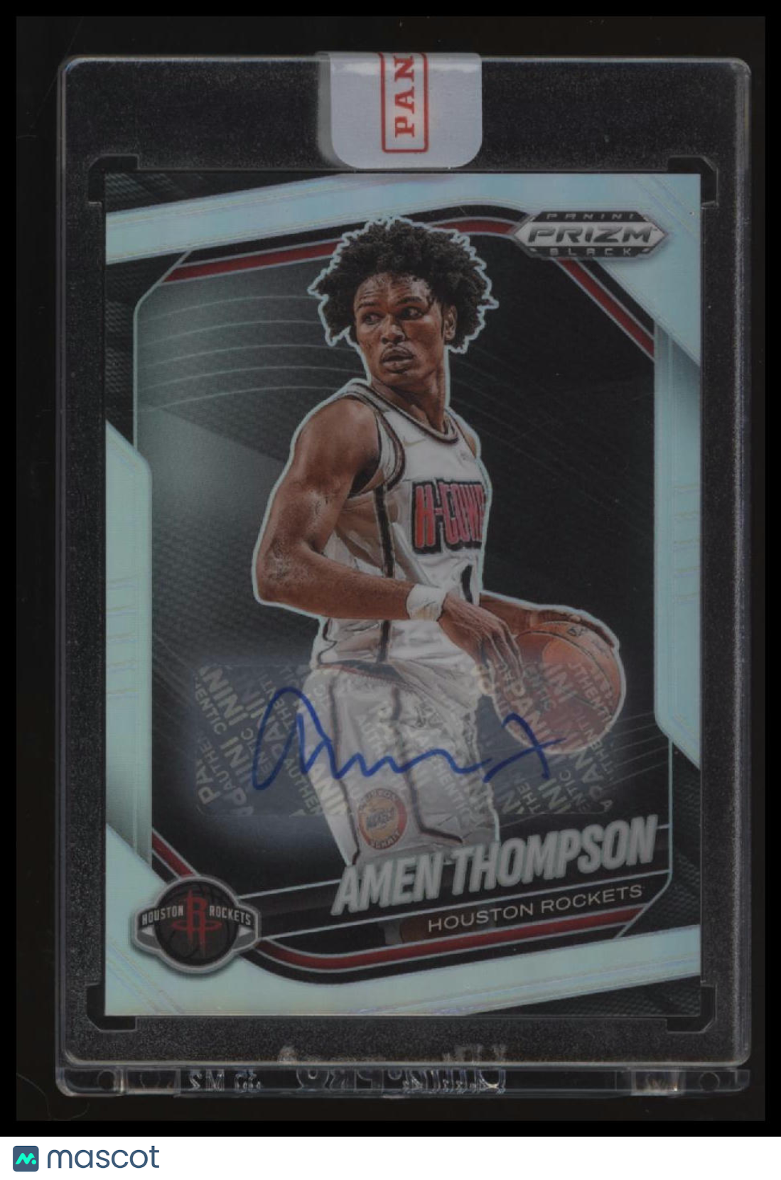 2024-25 Panini Prizm Black Amen Thompson Base Autographs Silver Prizms