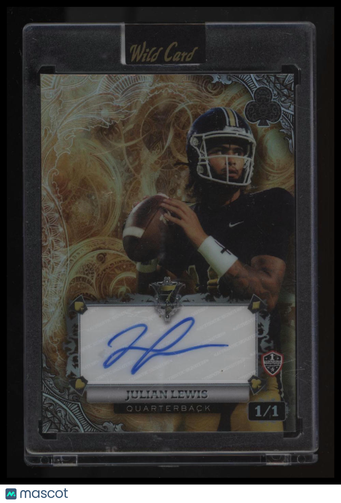 2024 Wild Card 7 Card Studs Julian Lewis AutoClubsFlourishes Gold #/1