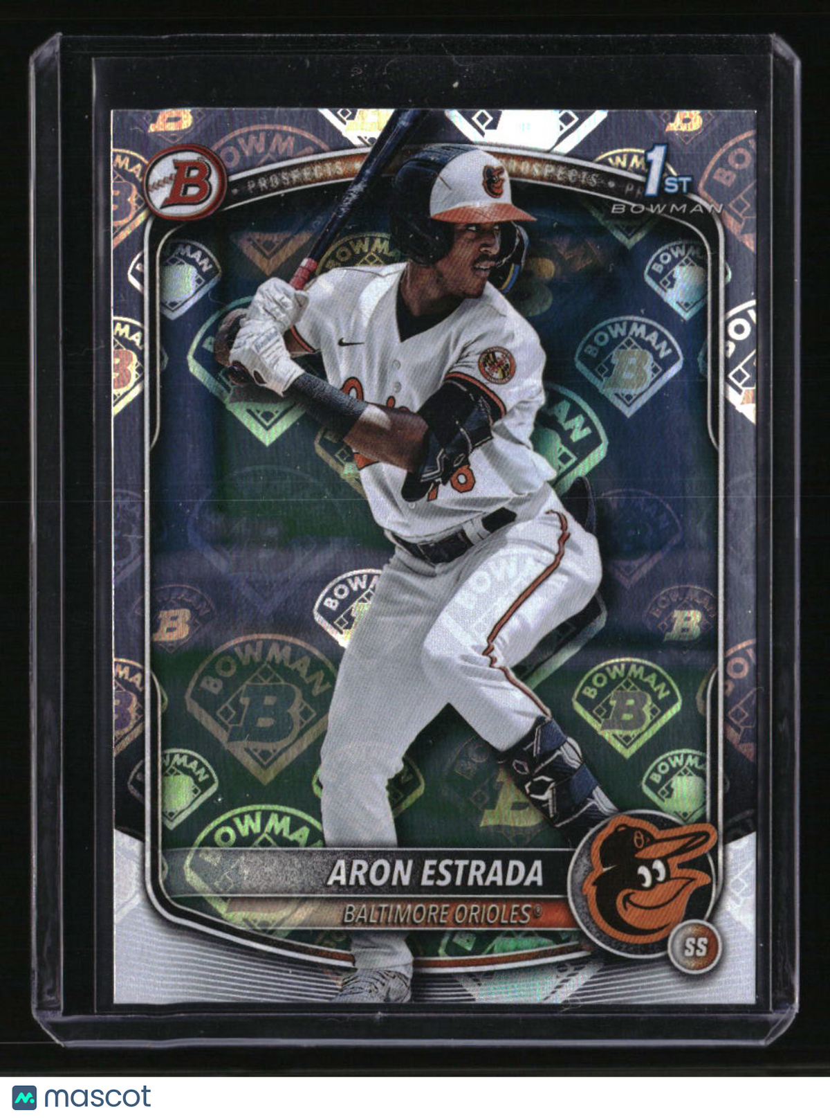 2025 Bowman Aron Estrada Prospects Bowman Retro Logo Foil Pattern