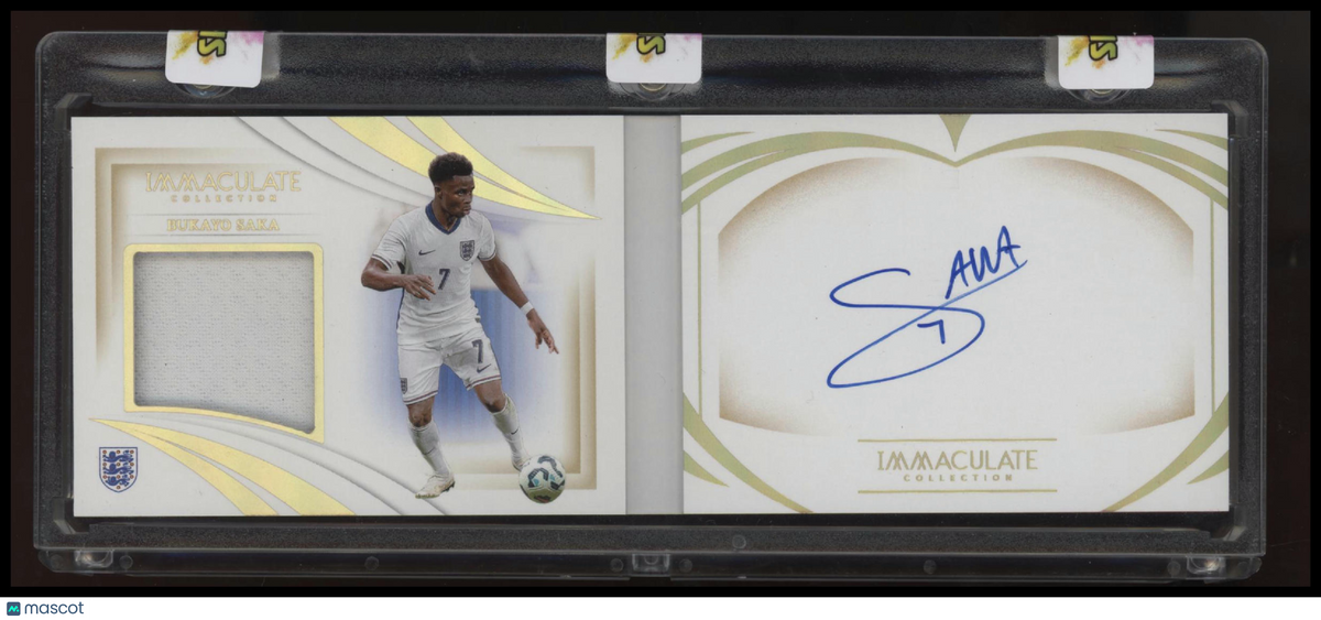 2024-25 Panini Immaculate Collection Bukayo Saka Patch Autographed Booklets #/99