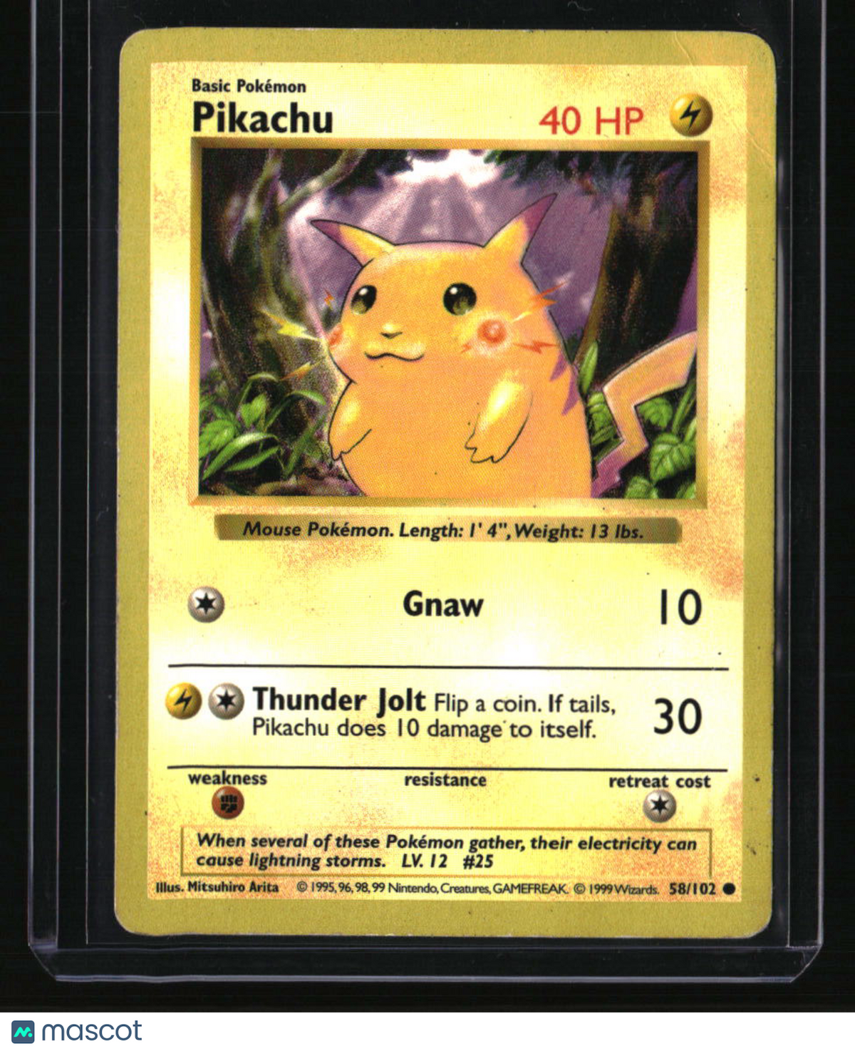 Base Set (Shadowless) Pikachu (Red Cheeks)