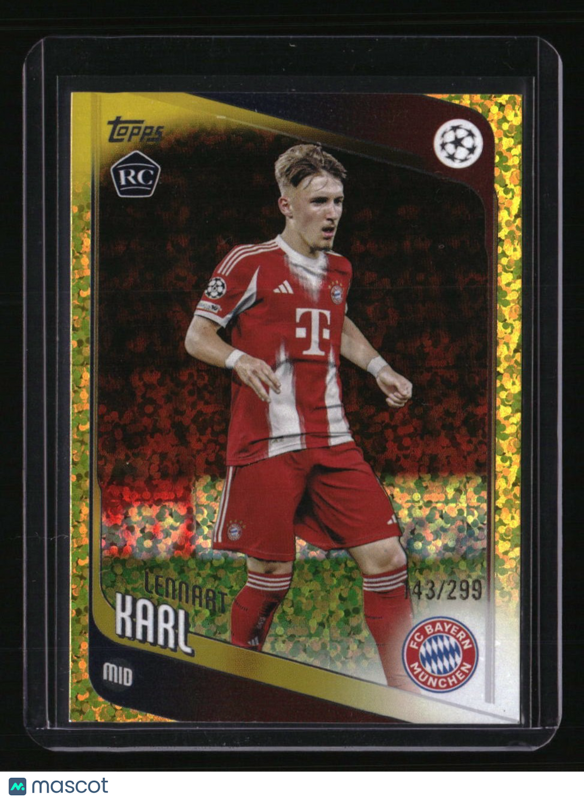 2025-26 Topps UEFA Club Competitions Lennart Karl Yellow Holo #/299