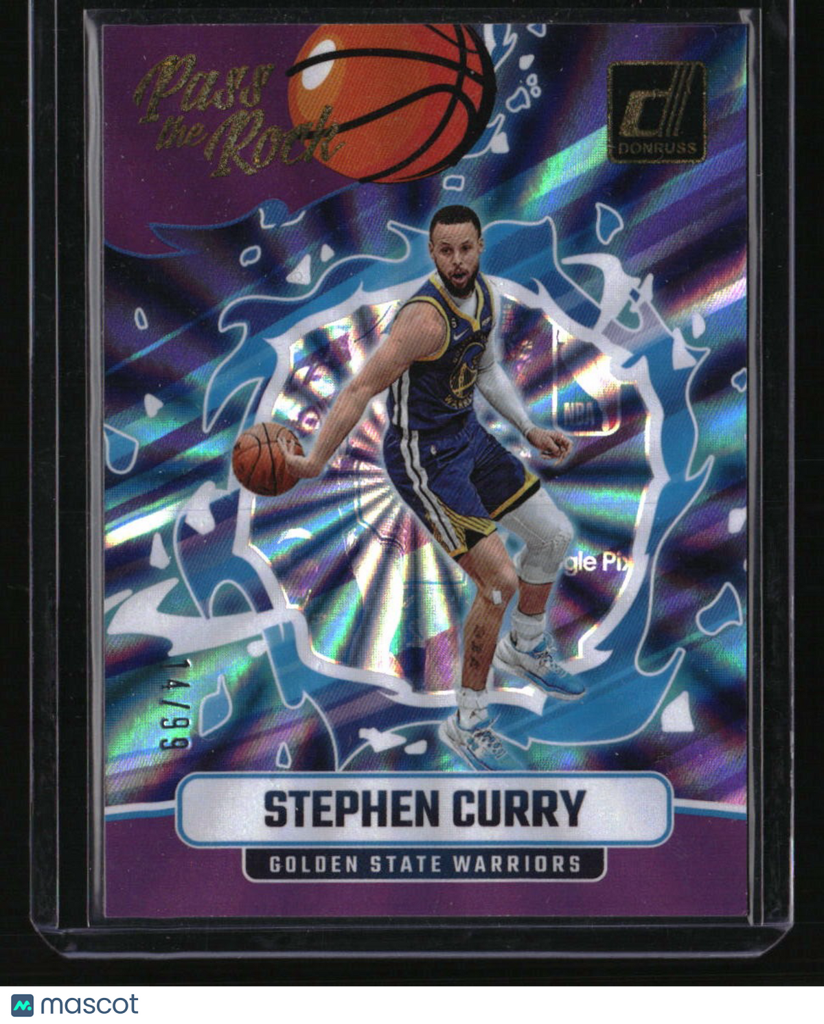 2024-25 Donruss Stephen Curry Pass the Rock Holo Purple Laser #/99