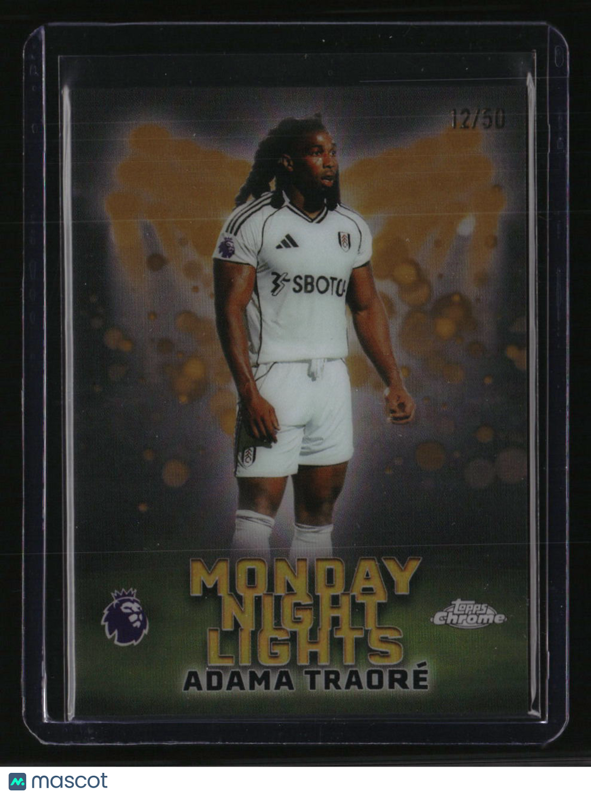 2025-26 Topps Chrome Premier League Adama Traoré Monday Night Lights Gold #/50