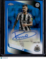 2025-26 Topps Chrome UEFA Bruno Guimarães Chrome Auto Blue Refractor #/150