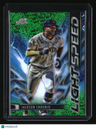 2025 Topps Chrome Cosmic Jackson Chourio Light Speed Green Space Dust #/75