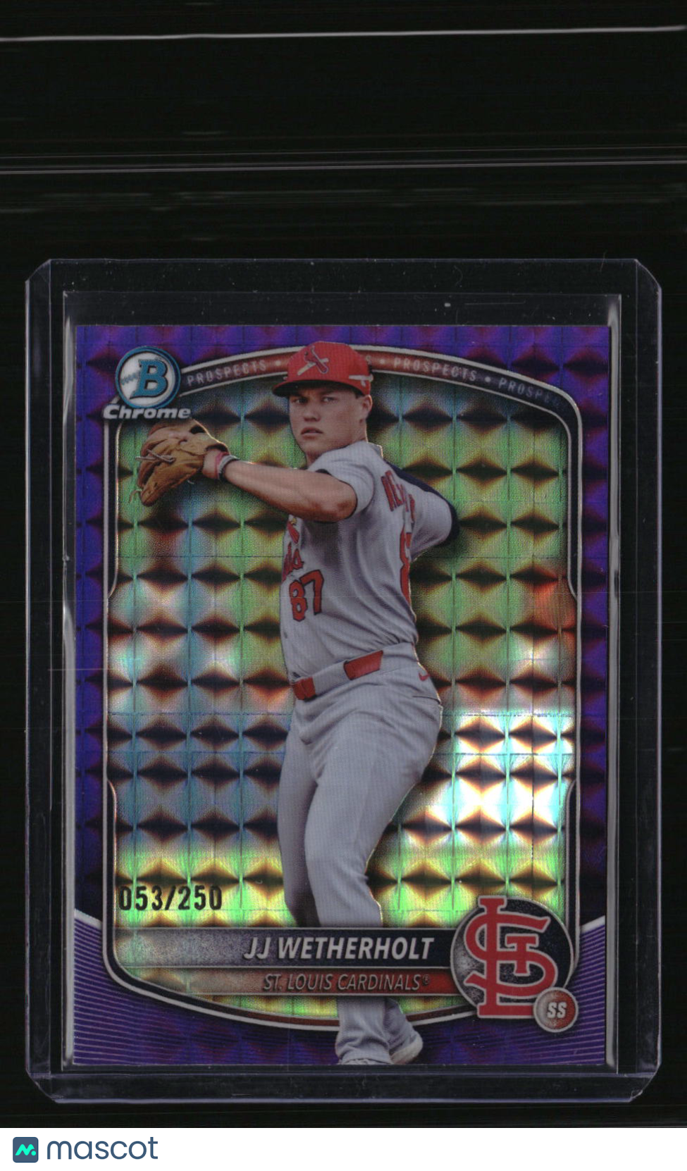 2025 Bowman Draft JJ Wetherholt Chrome Purple Geometric #/250