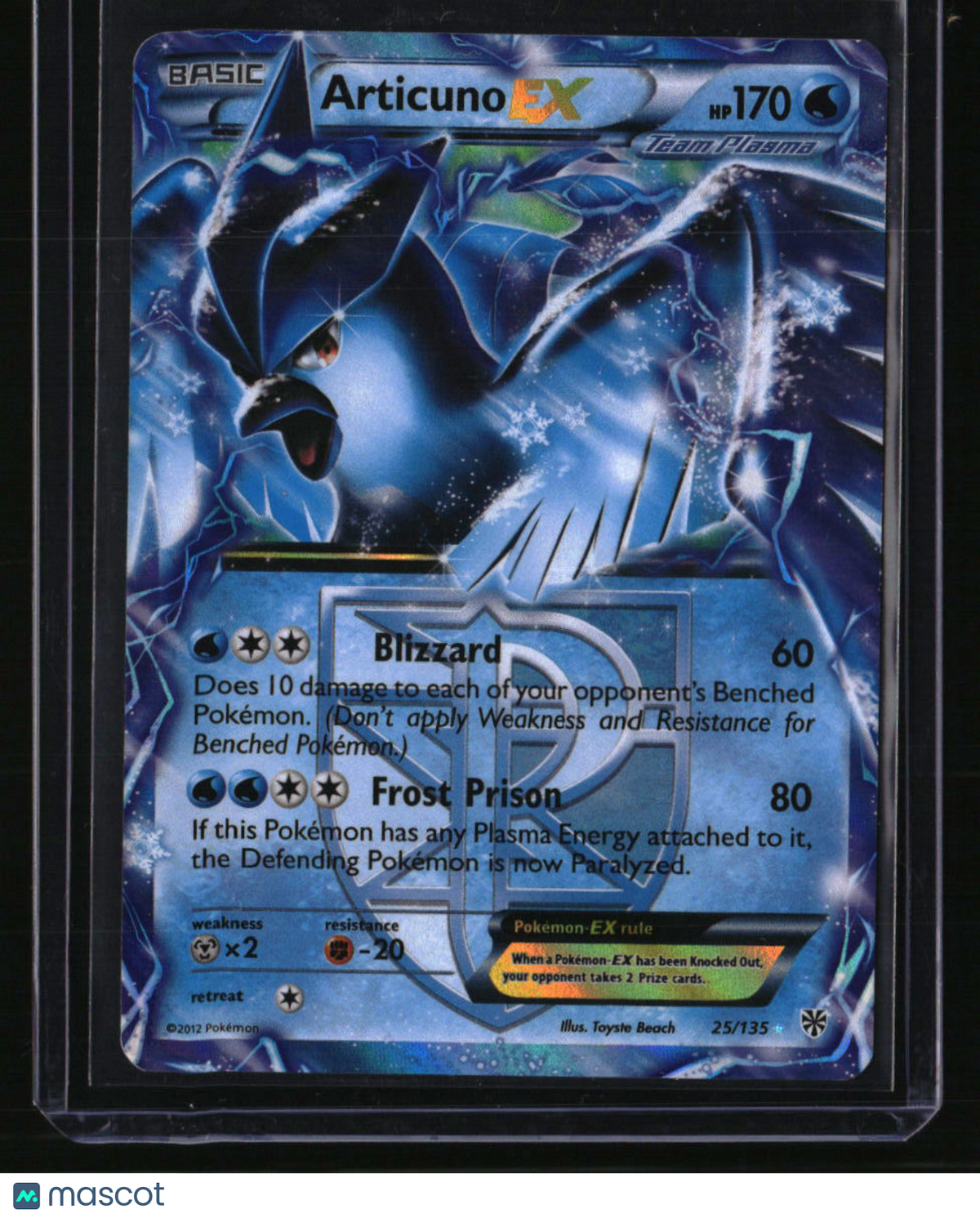 Plasma Storm Articuno EX (Team Plasma)