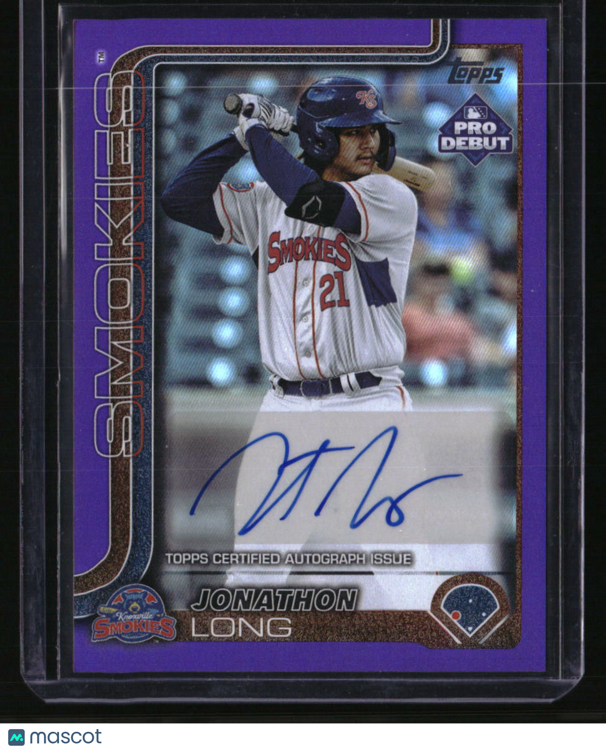 2025 Topps Pro Debut Jonathon Long Base Autographs Purple Foil #/299