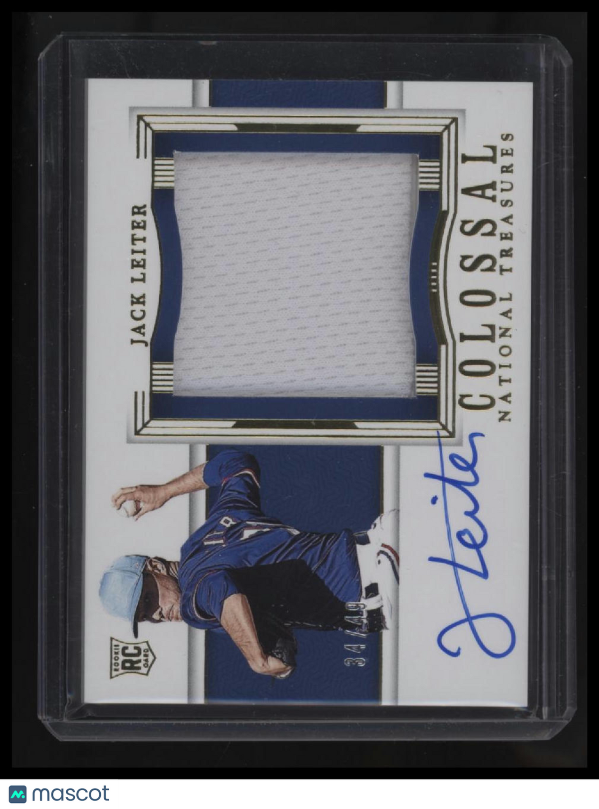 2024 Panini National Treasures Jack Leiter Colossal Material Autographs #/49