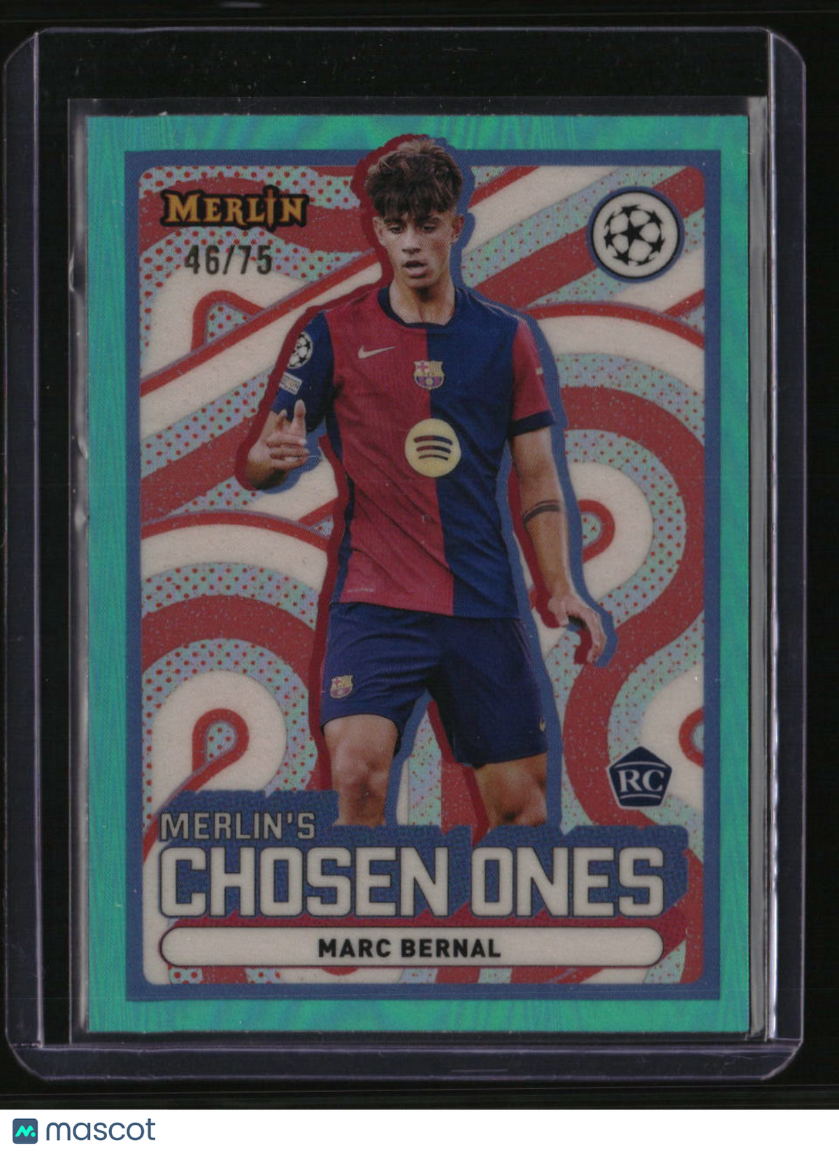 2024-25 Merlin UEFA Club Competitions Marc Bernal Chosen Ones Aqua #/75