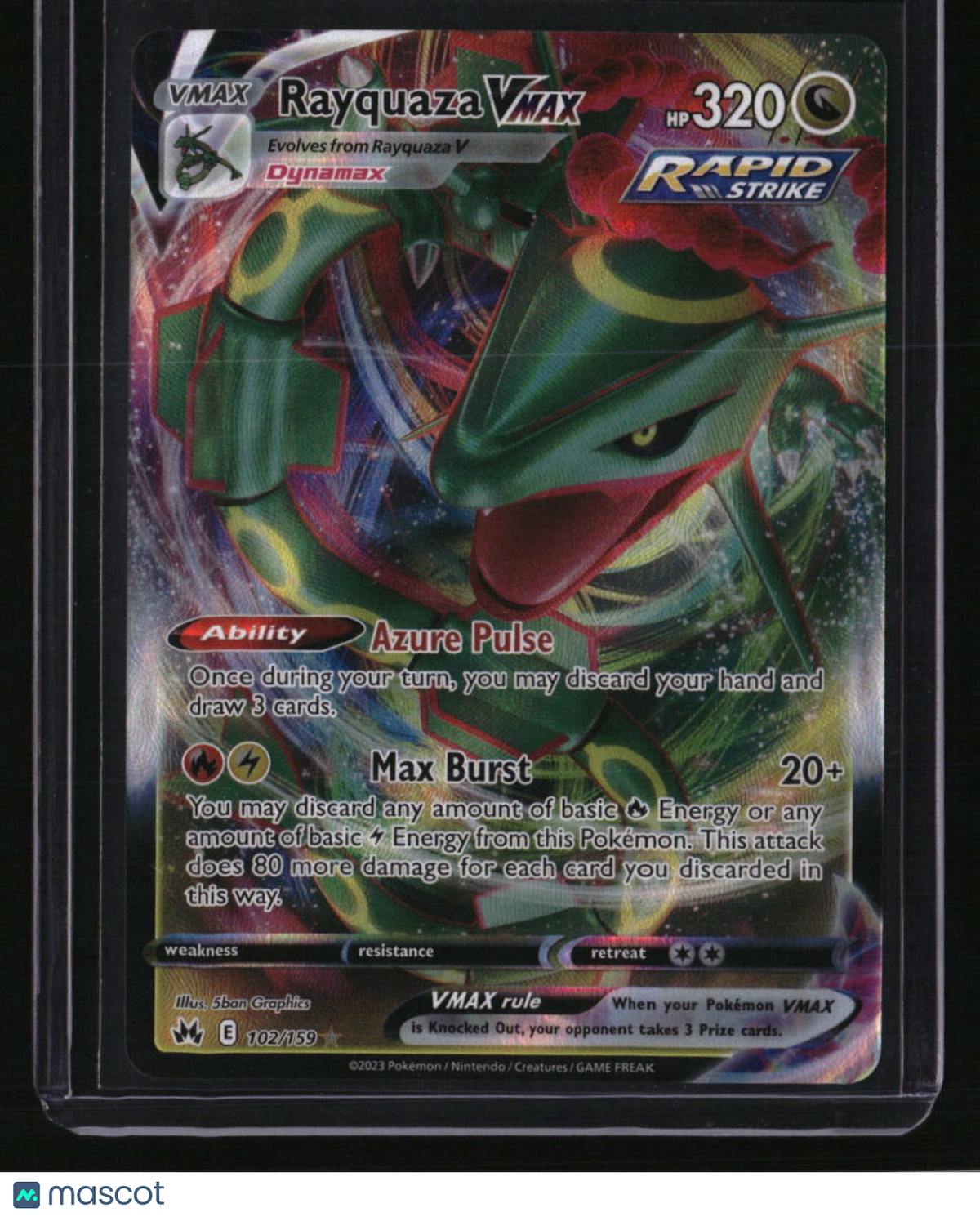 SWSH: Crown Zenith Rayquaza VMAX (102)